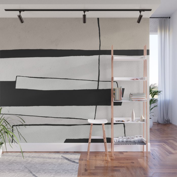 Abstract minimal modern painting 02 Wall Mural Gallery Image 1