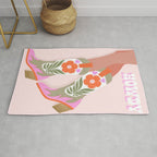 Cowgirl boots Howdy on soft pink Rug Gallery Image 1
