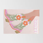 Cowgirl boots Howdy on soft pink Rug Gallery Image 2