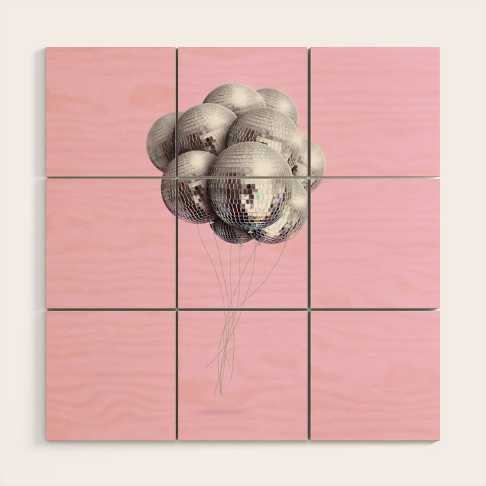 Disco Balloons Wood Wall Art Gallery Image 1