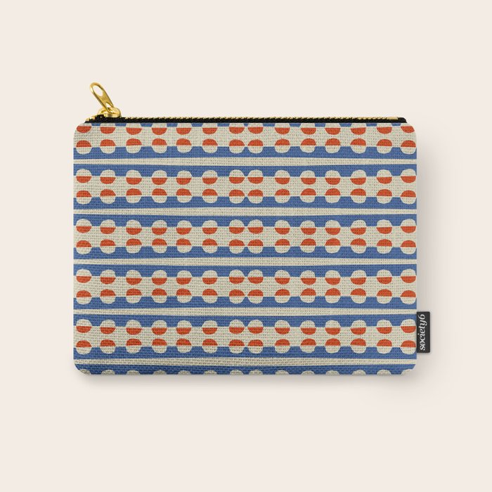 Dots and Lines - Blue and Red Carry All Pouch Gallery Image 1