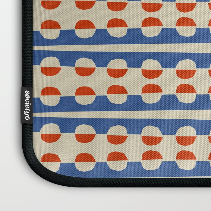 Dots and Lines - Blue and Red Laptop Sleeve Gallery Image 3