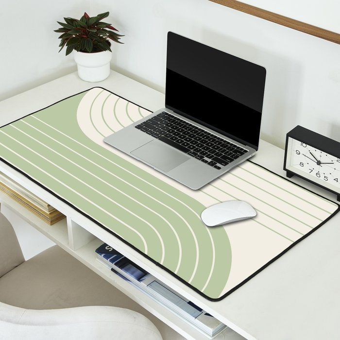 Two Tone Line Curvature XVI Desk Mat Gallery Image 2