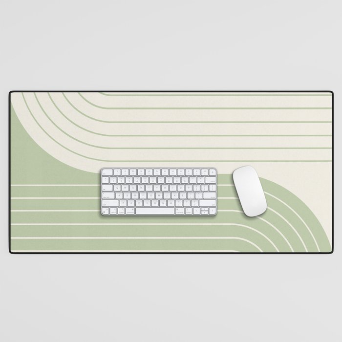 Two Tone Line Curvature XVI Desk Mat Gallery Image 1