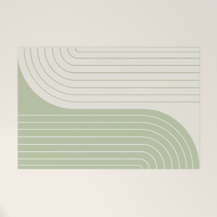 Two Tone Line Curvature XVI Welcome Mat Gallery Image 1