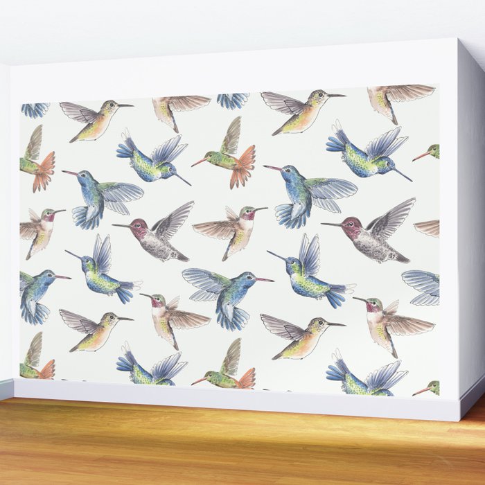 Hummingbirds Wall Mural Gallery Image 2