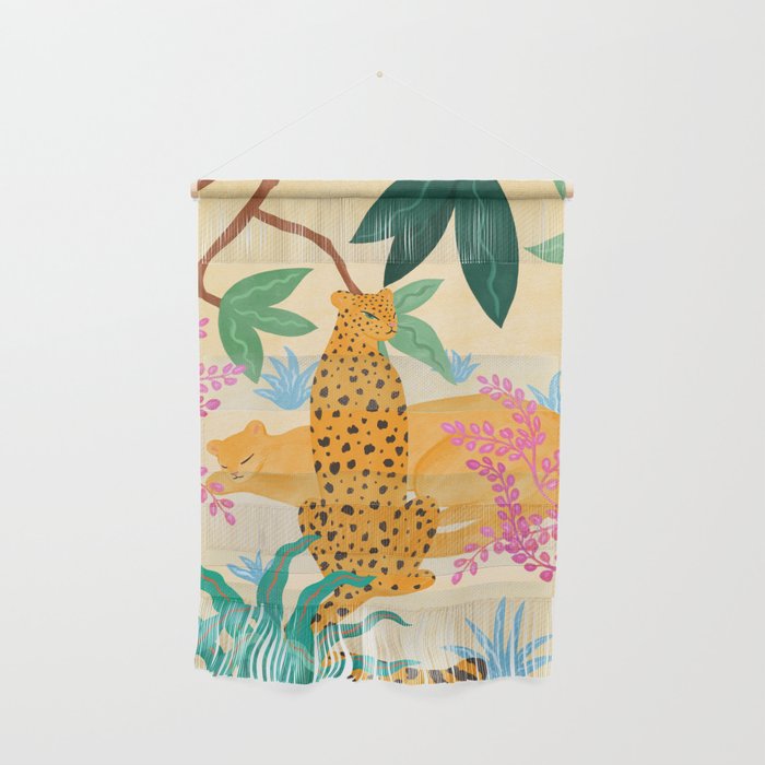 Panthers in Magical Garden Wall Hanging Gallery Image 1