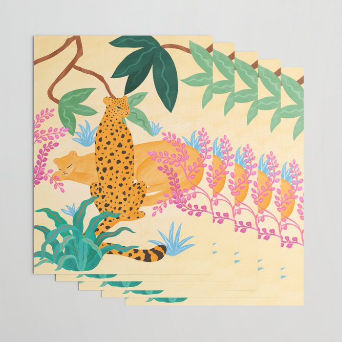 Panthers in Magical Garden Wrapping Paper Gallery Image 3