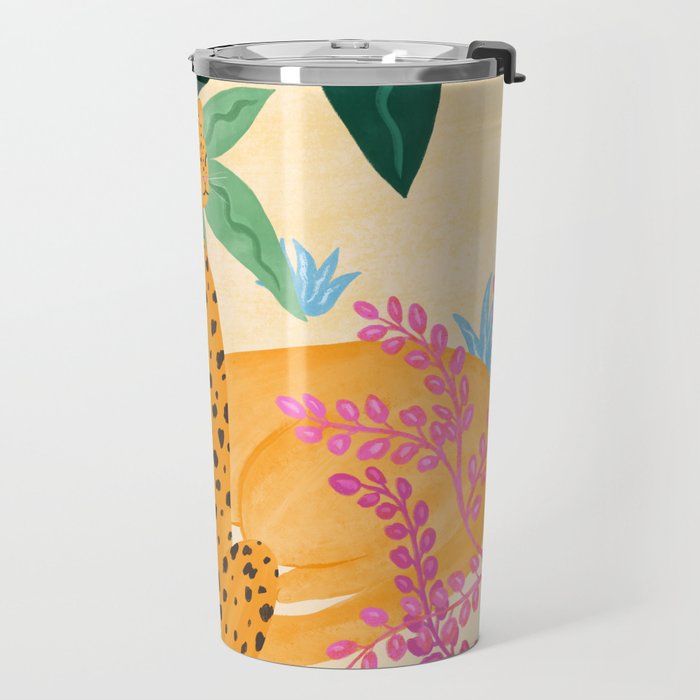 Panthers in Magical Garden Travel Mug Gallery Image 2