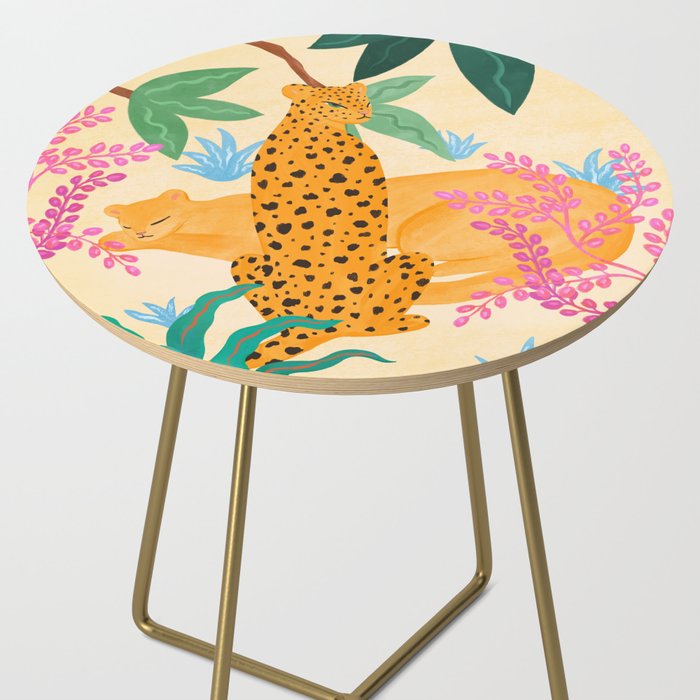 Panthers in Magical Garden Side Table Gallery Image 2