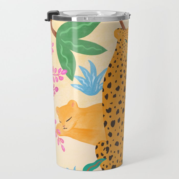 Panthers in Magical Garden Travel Mug Gallery Image 3