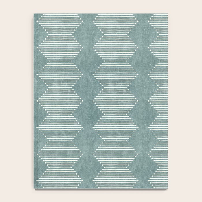 mudcloth diamonds - dusty blue Notebook Gallery Image 4