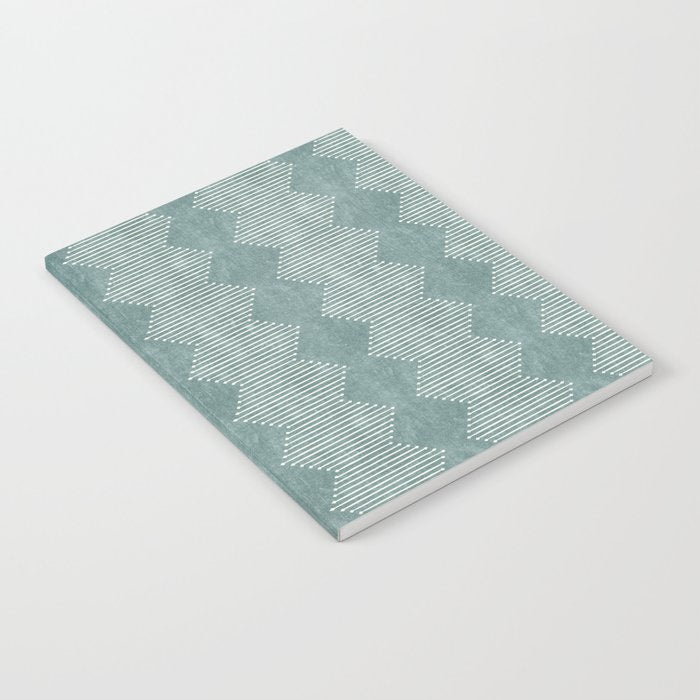 mudcloth diamonds - dusty blue Notebook Gallery Image 2