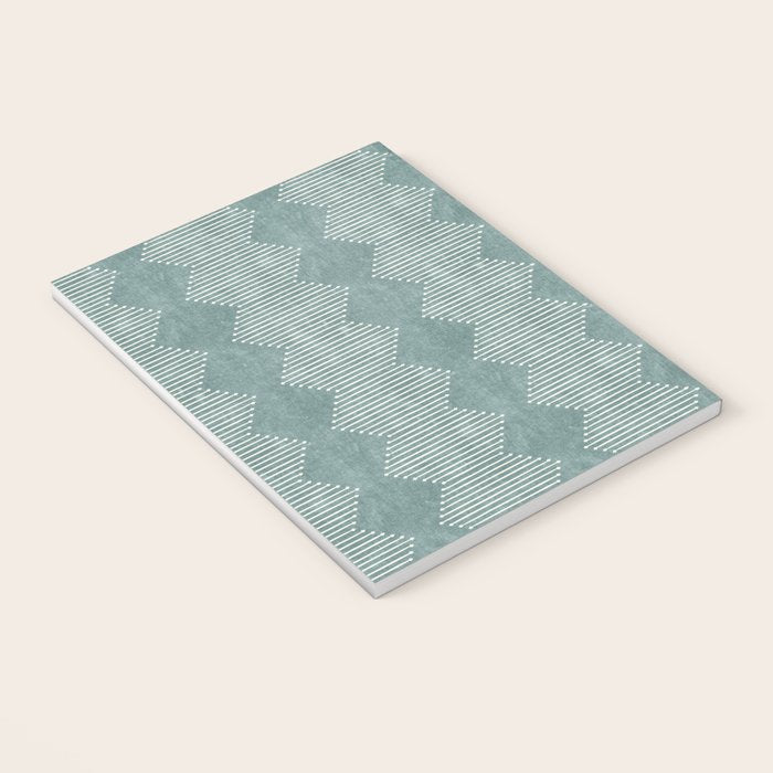mudcloth diamonds - dusty blue Notebook Gallery Image 3