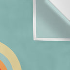 Groovy 70s Retro Rainbow Flow on Blue Wall Tapestry Gallery Image 3