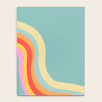 Groovy 70s Retro Rainbow Flow on Blue Notebook Gallery Image 4