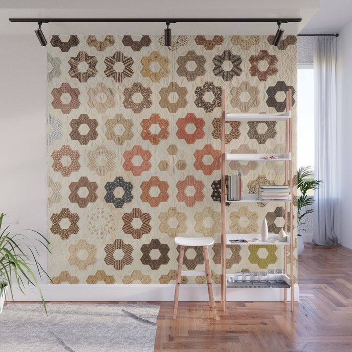 Vintage Multicolor Patchwork Quilt Wall Mural Gallery Image 1