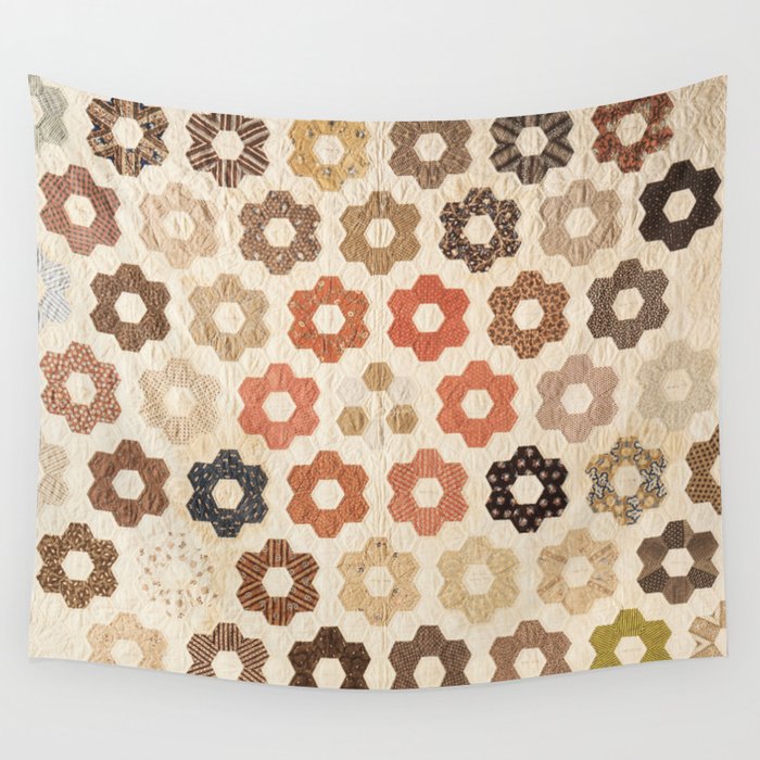 Vintage Multicolor Patchwork Quilt Wall Tapestry Gallery Image 4