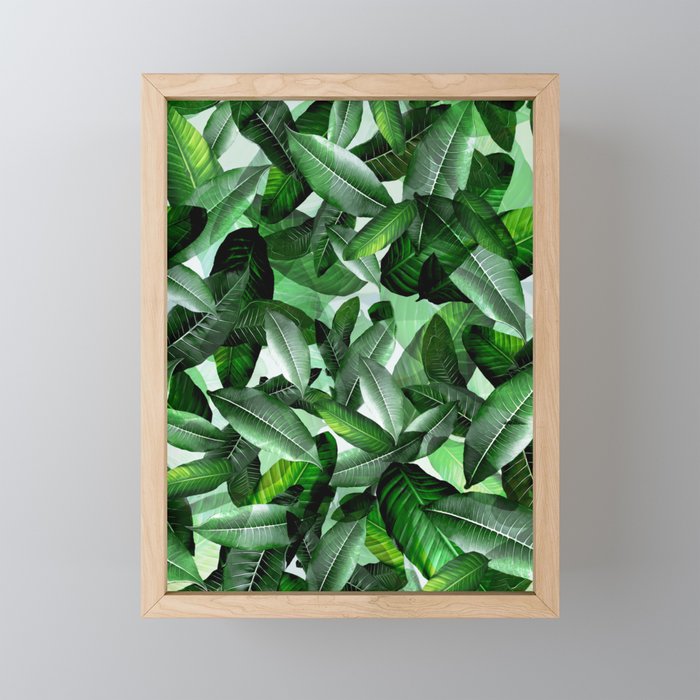 Banana palm leaf tropical jungle green Mini Art Print Gallery Image 1