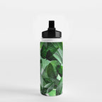 Banana palm leaf tropical jungle green Water Bottle Gallery Image 2
