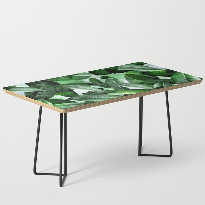 Banana palm leaf tropical jungle green Coffee Table Gallery Image 1