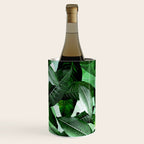 Banana palm leaf tropical jungle green Wine Chiller Gallery Image 2