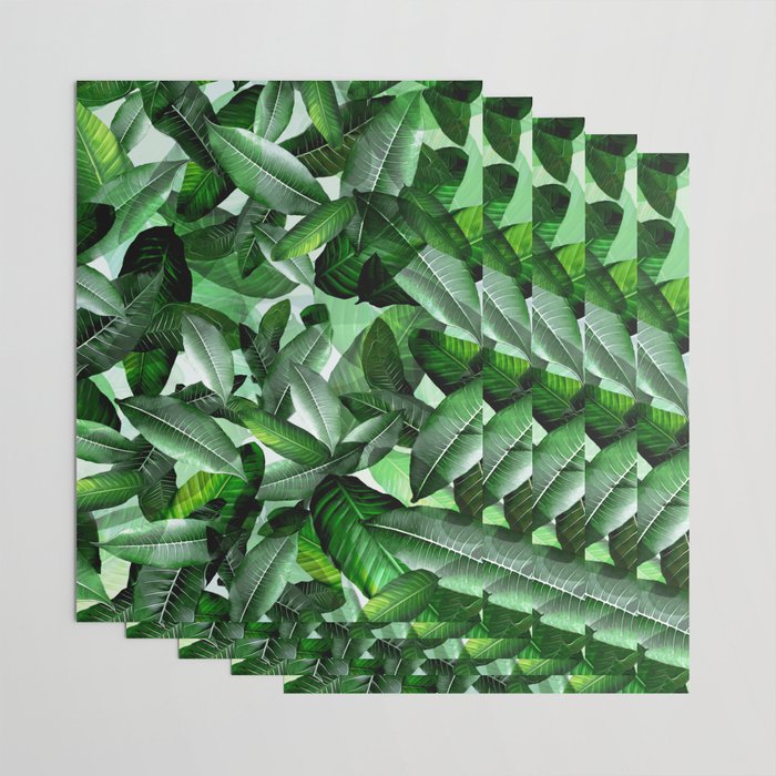Banana palm leaf tropical jungle green Wrapping Paper Gallery Image 3