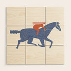 Blue horse Wood Wall Art Gallery Image 1