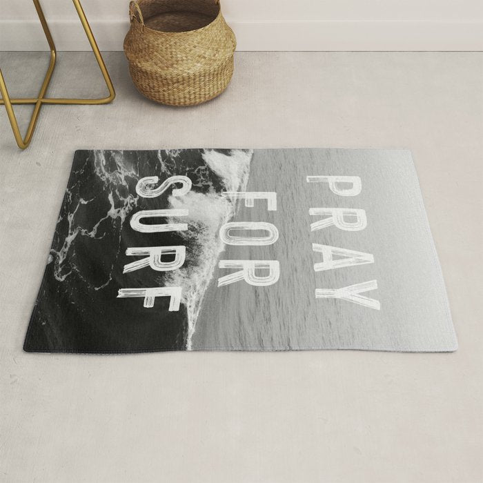 Pray For Surf (Photo) Rug Gallery Image 1