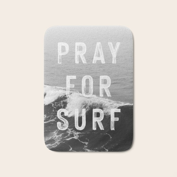 Pray For Surf (Photo) Bath Mat Gallery Image 1