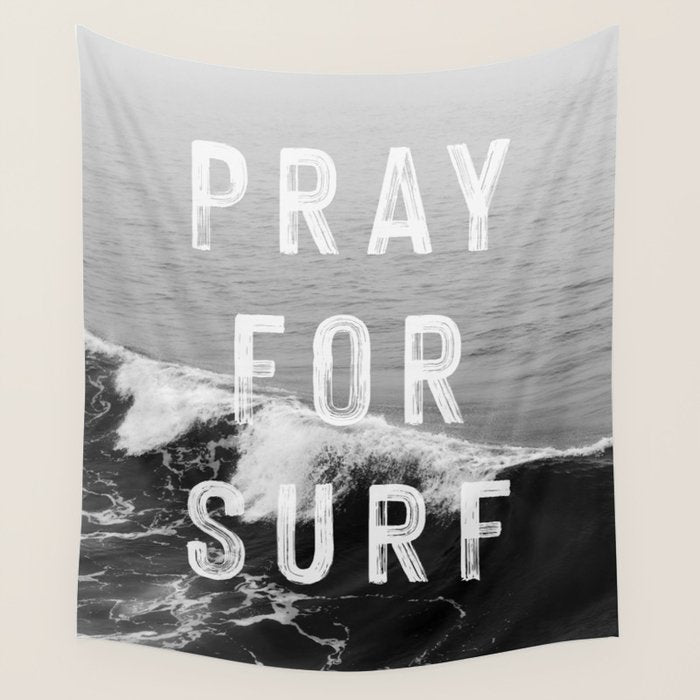 Pray For Surf (Photo) Wall Tapestry Gallery Image 4