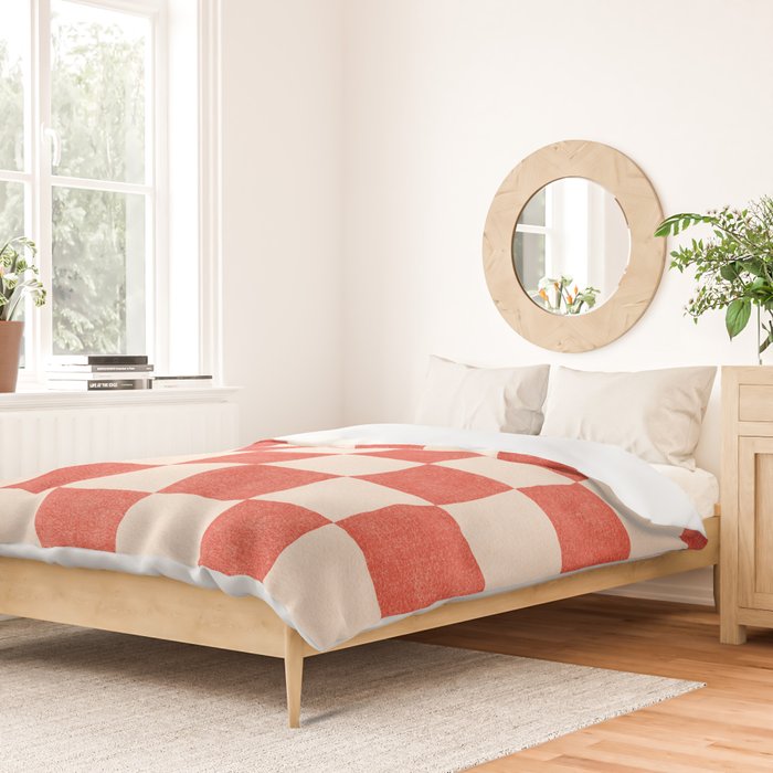 CHECKER - 001 - Cayenne Duvet Cover Gallery Image 2