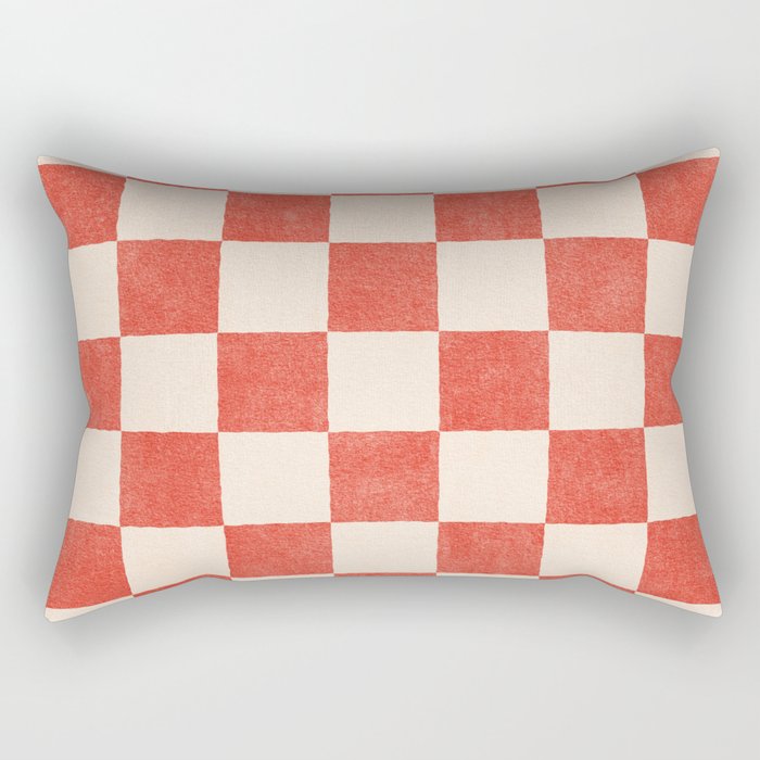 CHECKER - 001 - Cayenne Rectangular Pillow Gallery Image 2