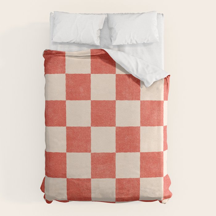 CHECKER - 001 - Cayenne Duvet Cover Gallery Image 6