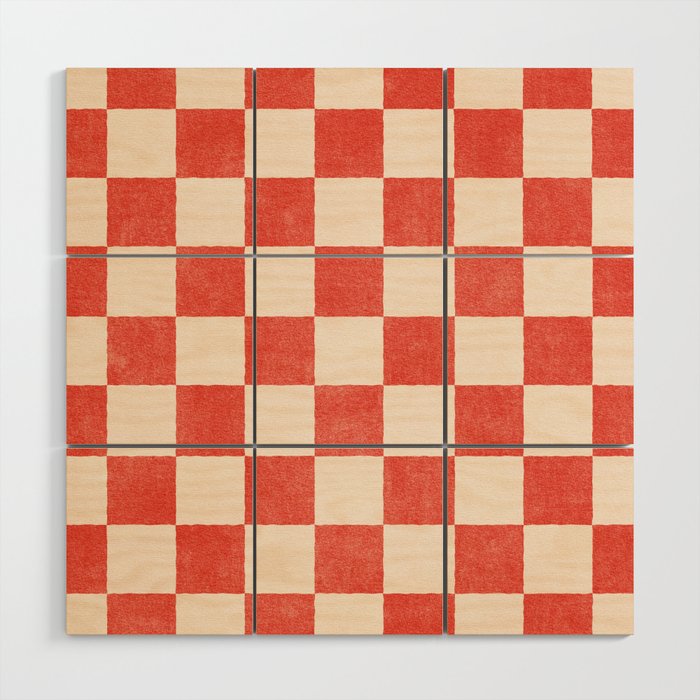 CHECKER - 001 - Cayenne Wood Wall Art Gallery Image 1
