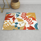 Echo of Innocence | Botanical Nature Eclectic Plants | Vintage Floral Rustic Spring Garden Blossom Rug Gallery Image 1