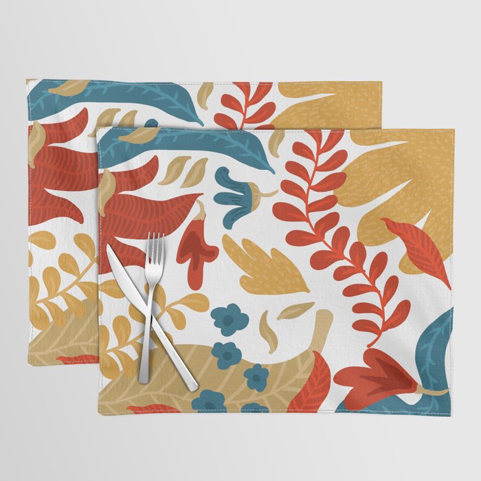 Echo of Innocence | Botanical Nature Eclectic Plants | Vintage Floral Rustic Spring Garden Blossom Placemat Gallery Image 1