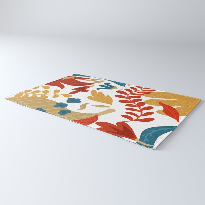 Echo of Innocence | Botanical Nature Eclectic Plants | Vintage Floral Rustic Spring Garden Blossom Rug Gallery Image 3