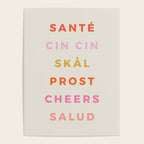 "CHEERS!" Around The World Type Print Poster Gallery Image 4