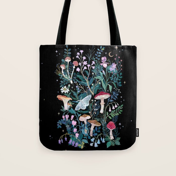 Night Mushrooms Tote Bag Gallery Image 1