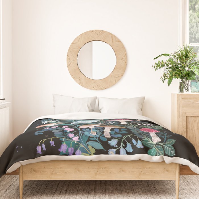 Night Mushrooms Duvet Cover Gallery Image 3