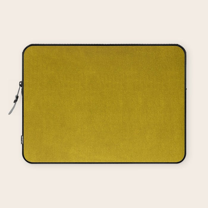 Mustard Velvet Laptop Sleeve Gallery Image 1