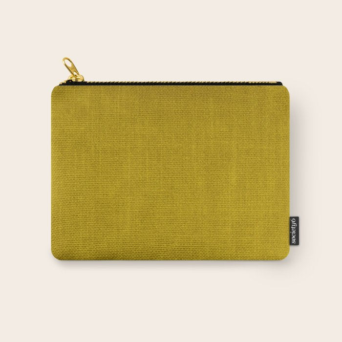 Mustard Velvet Carry All Pouch Gallery Image 1