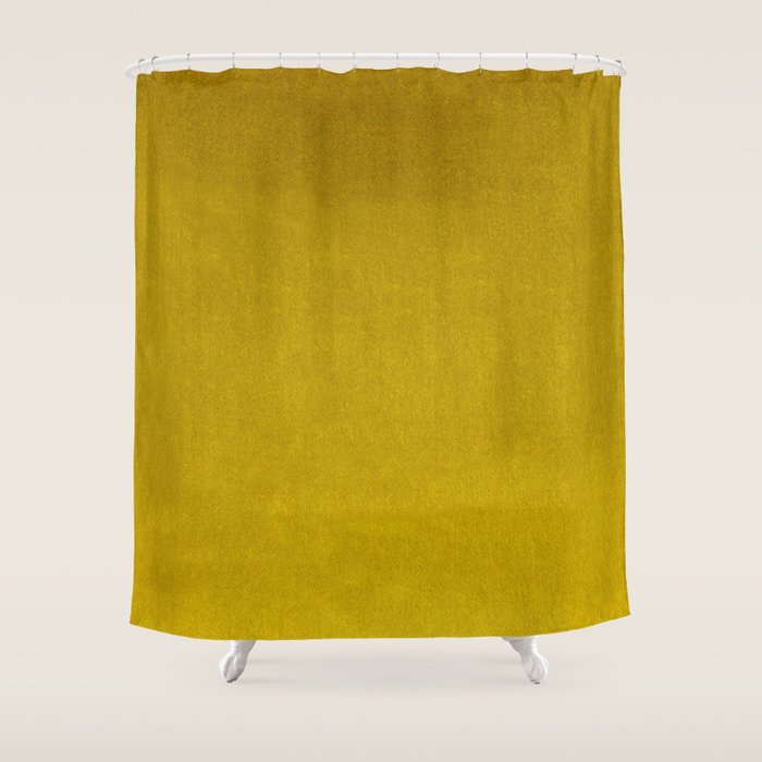 Mustard Velvet Shower Curtain Gallery Image 1