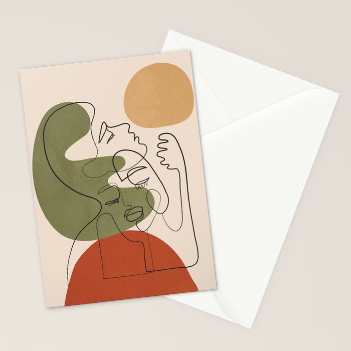Abstract Faces 1 Stationery Card Gallery Image 2