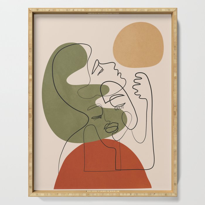 Abstract Faces 1 Serving Tray Gallery Image 1