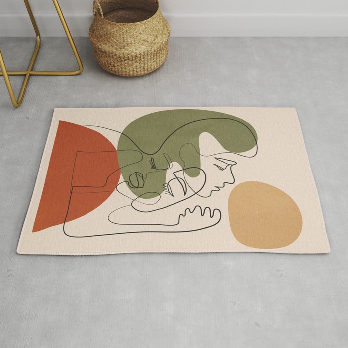 Abstract Faces 1 Rug Gallery Image 1