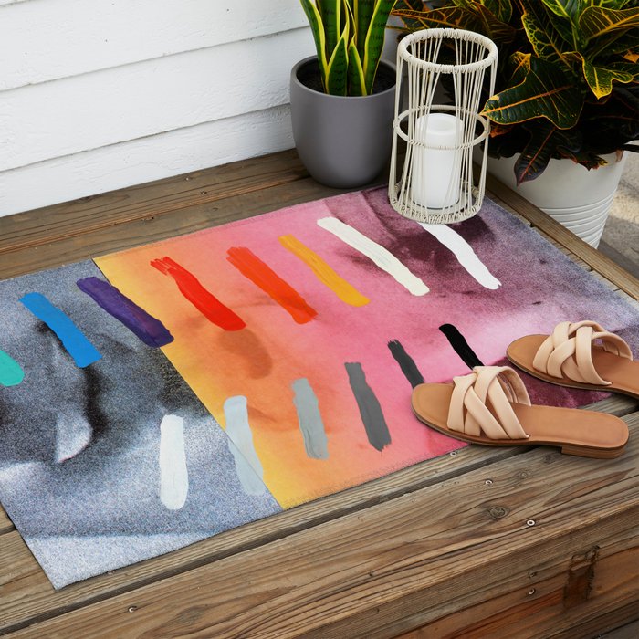 Composition on Panel 4 Outdoor Rug Gallery Image 2