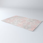 Mandala, Yoga, Love, Coral and Gray, Wall Art Boho Rug Gallery Image 3