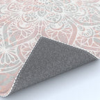 Mandala, Yoga, Love, Coral and Gray, Wall Art Boho Rug Gallery Image 4
